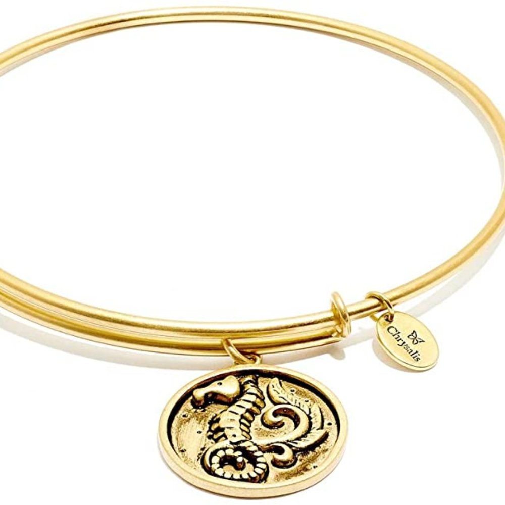 Chrysalis Seahorse Expandable Bangle14k Gold Plate